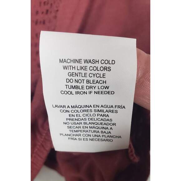 Daisy & Delilah Tank Top L Mauve Lace Eyelet Button Cropped Dainty Coquette - Picture 7 of 10